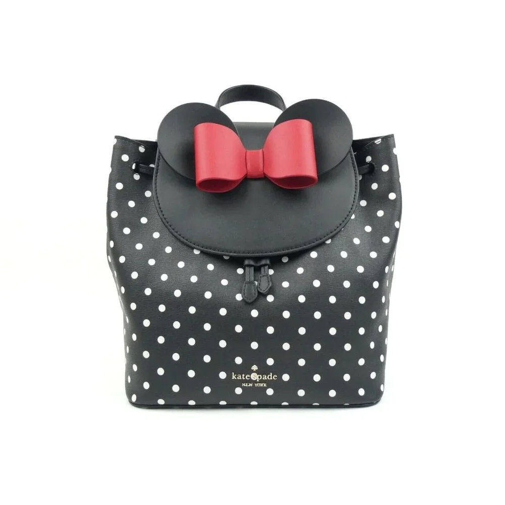 Kate Spade Disney X Minnie Black‎ Multi Backpack NWT